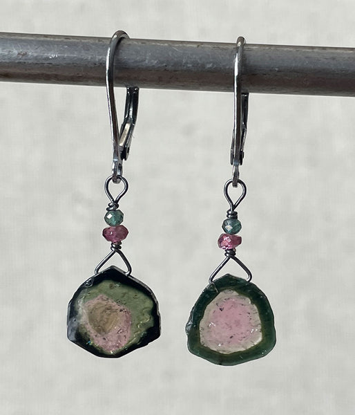 Watermelon Tourmaline Earrings