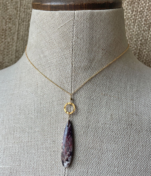 Laguna Lace Agate & Gold Necklace