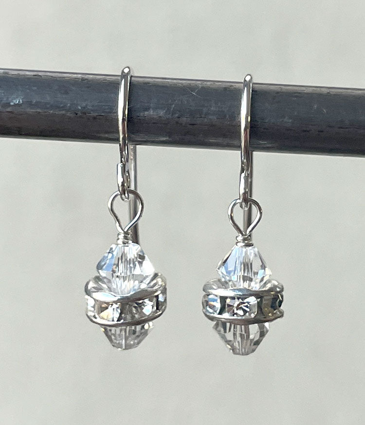 Clear Rhinestone Earrings