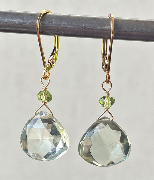 Spring Green Amethyst Earrings