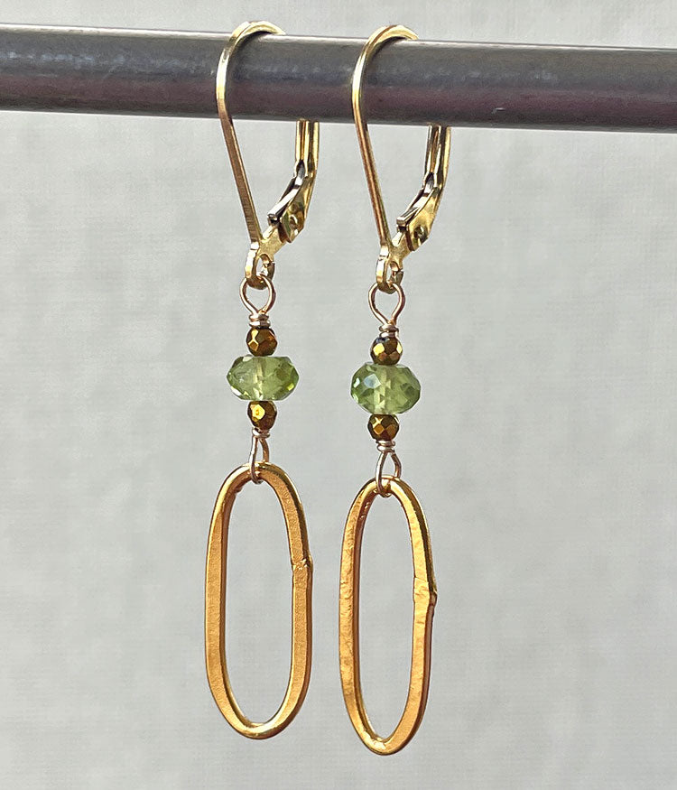 Peridot Oval Earrings