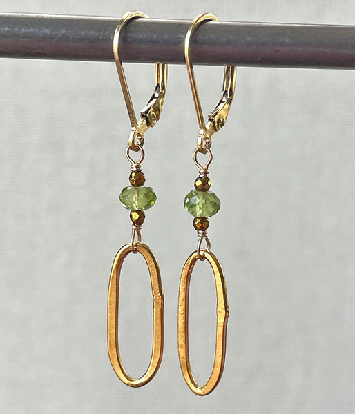 Peridot Oval Earrings