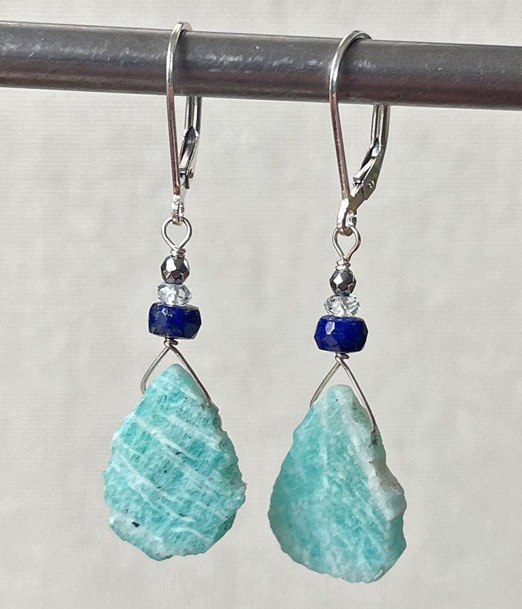 Rugged Amazonite Earrings