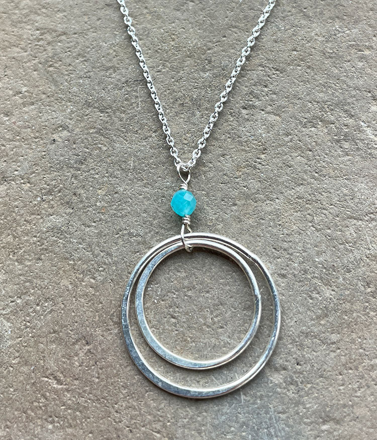 Amazonite Double Circle Necklace