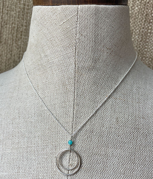 Amazonite Double Circle Necklace