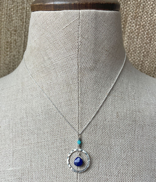 Hammered Blues Necklace