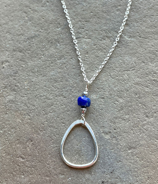 Lapis Triangle Necklace