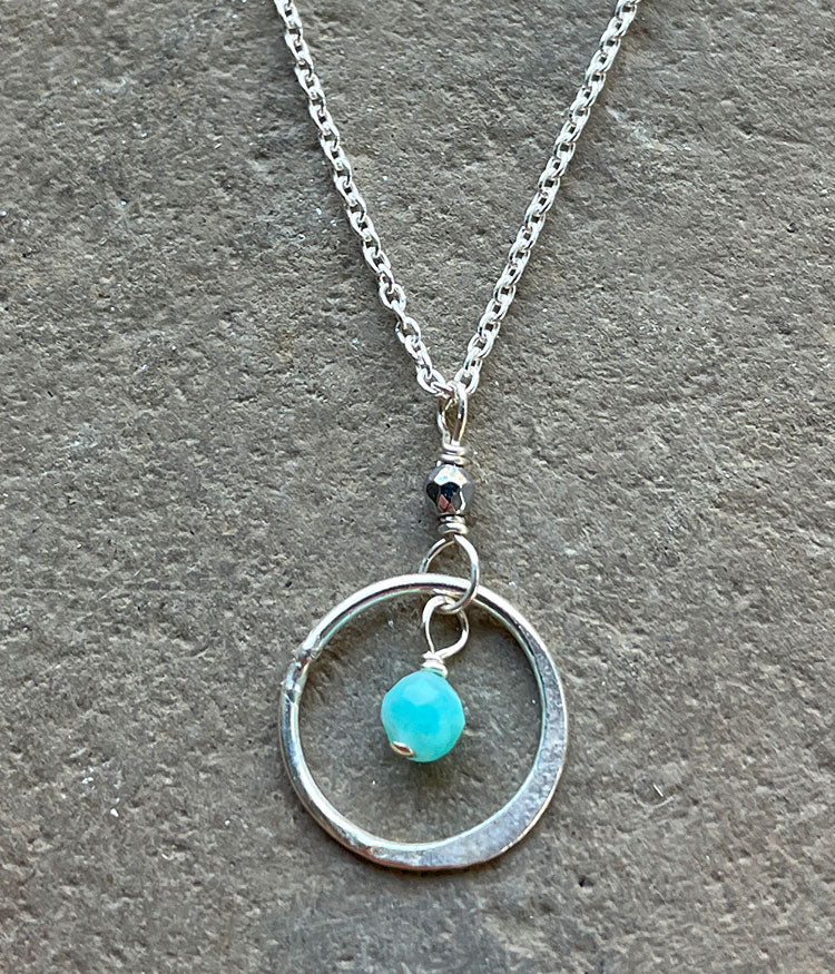 Circle Within Amazonite Necklace
