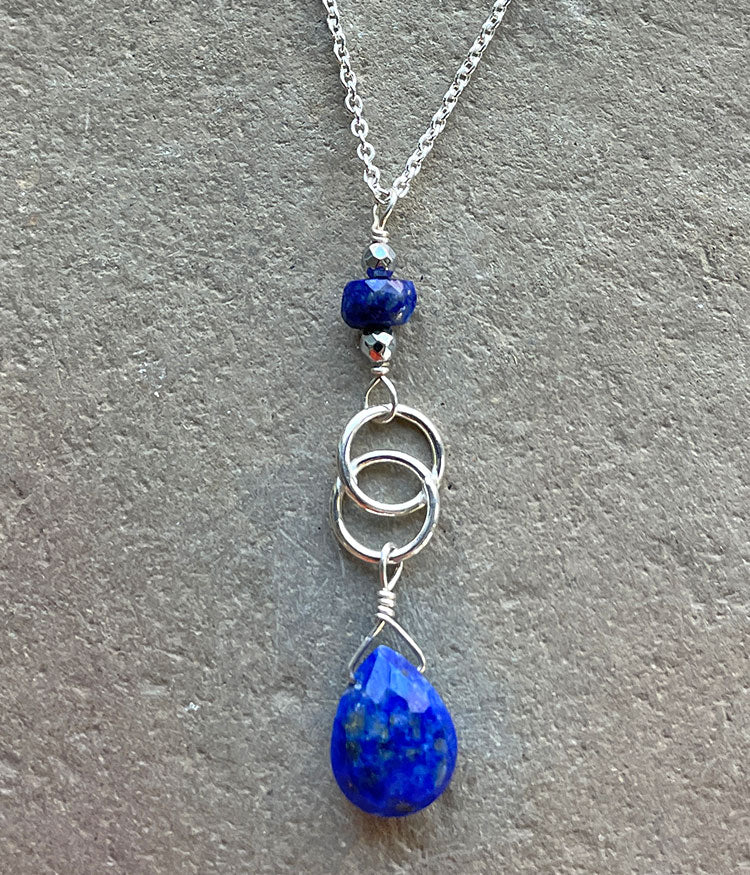 Lapis Infinity Necklace