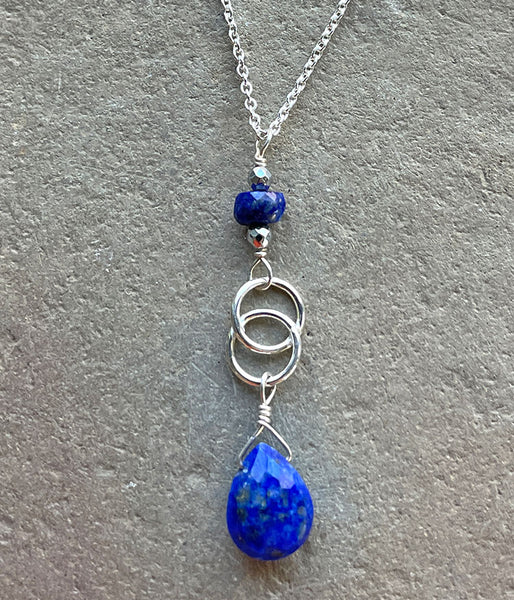 Lapis Infinity Necklace