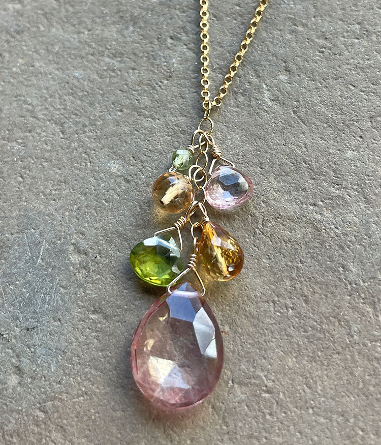 Garden Bouquet Cluster Necklace