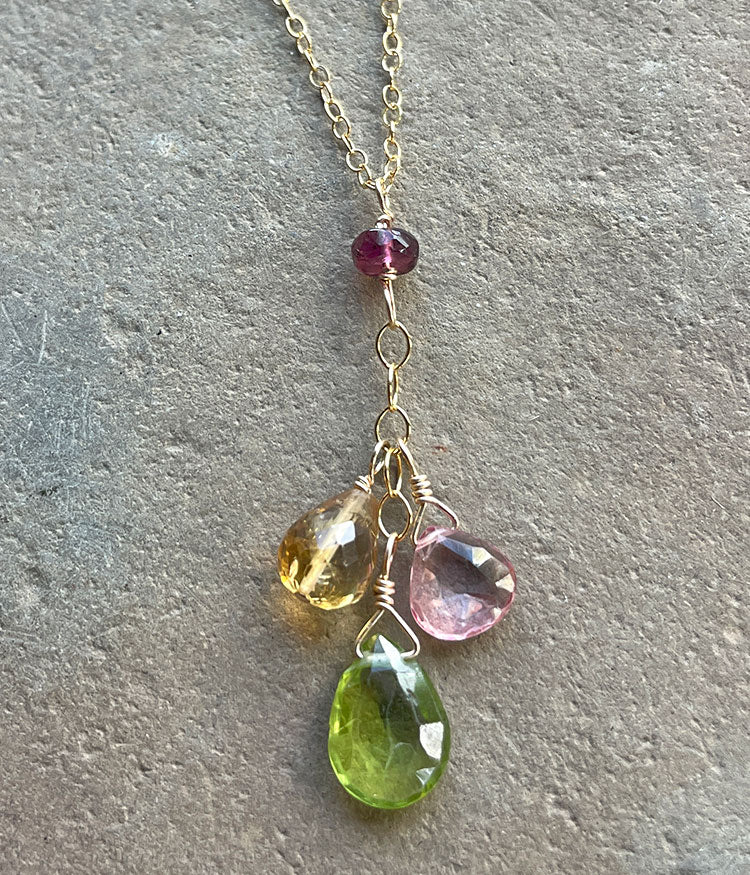 Petite Garden Bouquet Cluster Necklace