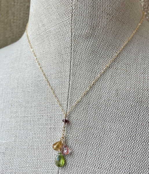 Petite Garden Bouquet Cluster Necklace