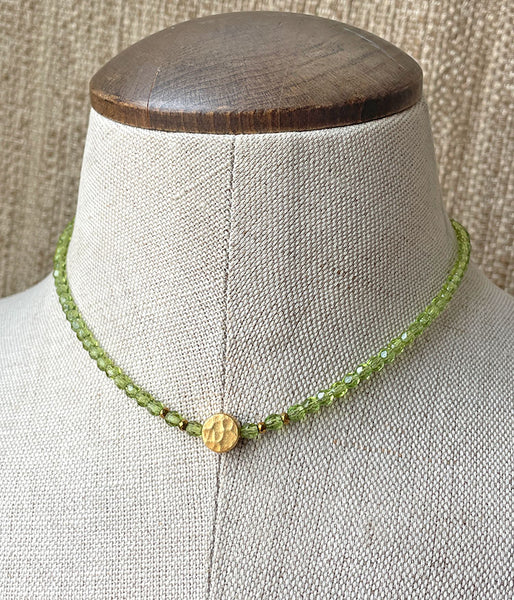 Spring Green Beaded Necklace
