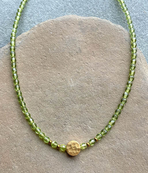 Spring Green Beaded Necklace