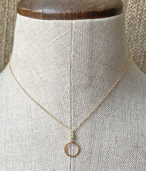 Peridot Circle Necklace
