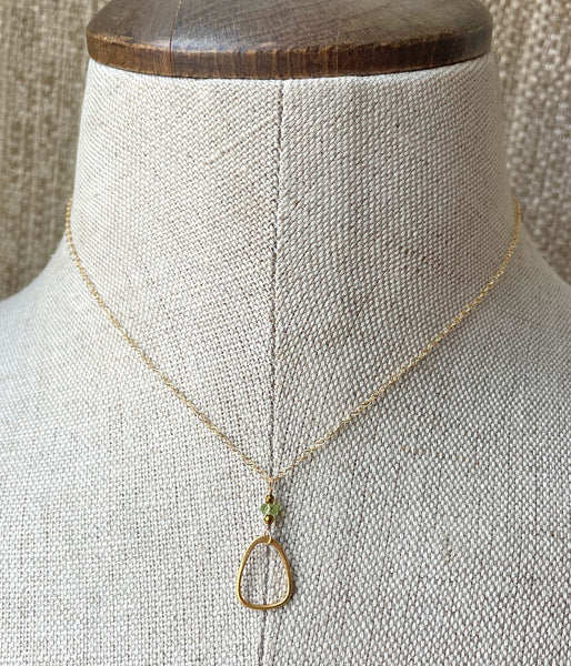 Peridot Triangle Necklace