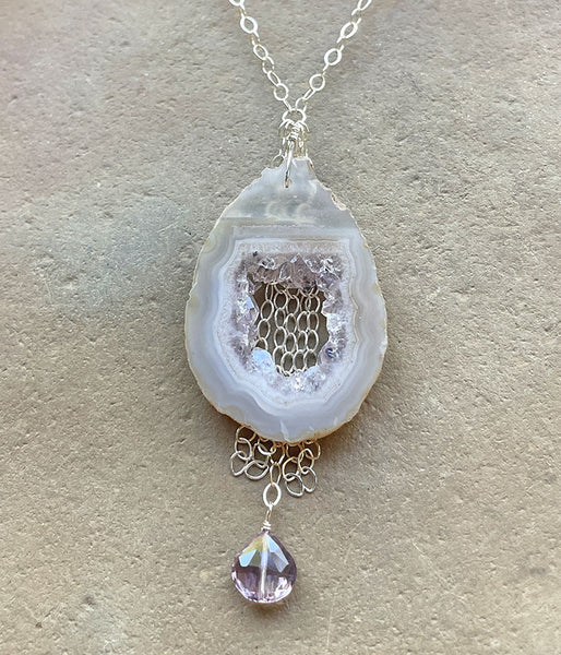 Fringed Druzy Necklace