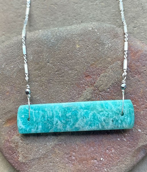 Amazonite Bar Necklace