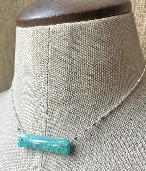 Amazonite Bar Necklace