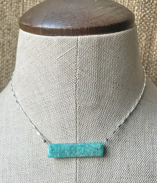 Amazonite Bar Necklace