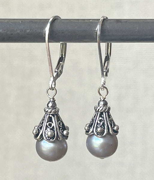 Char Filigree Earrings (pewter)
