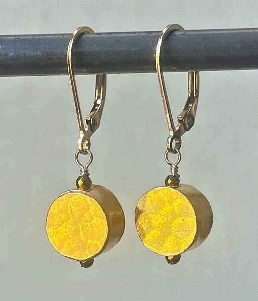 Gold Vermeil Hammered Earrings