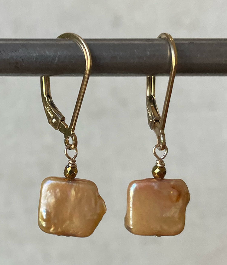 Square Pearl Earrings
