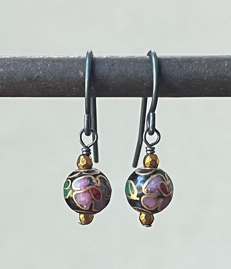 Vintage Cloisonné Earrings