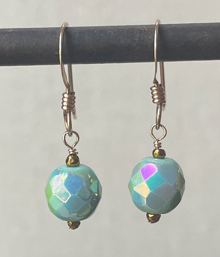 Iridescent Vintage Crystal Earrings
