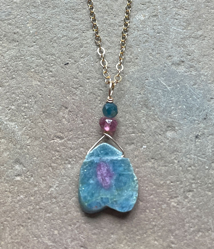 Ruby in Kyanite Necklace