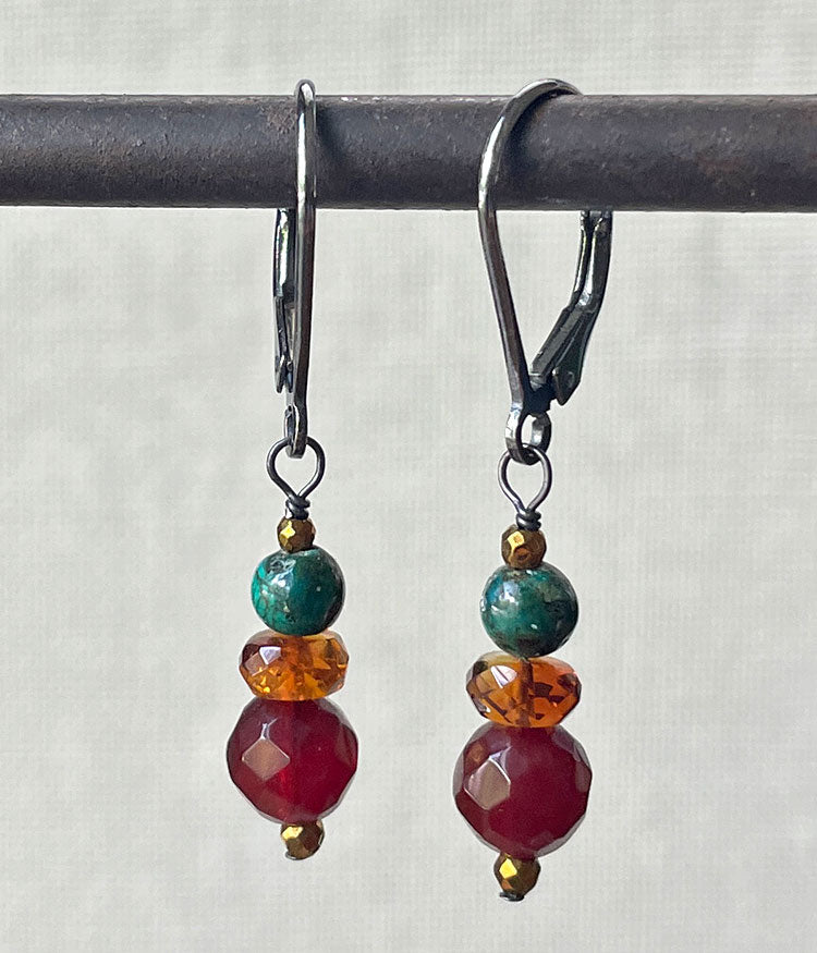Gemstone Stack Earrings