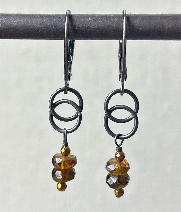 Tourmaline Infinity Earrings