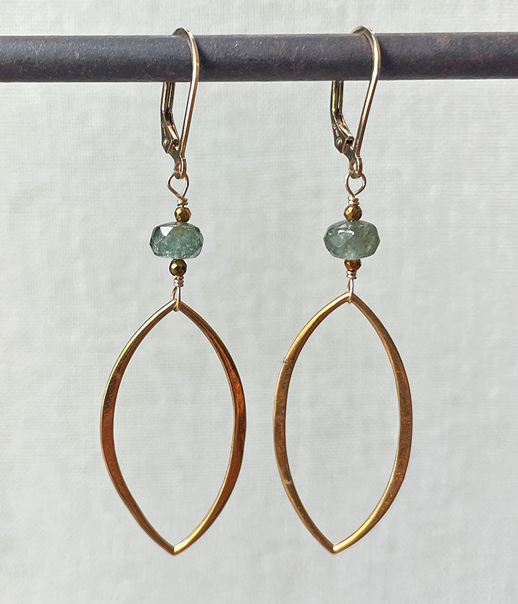 Tourmaline Petal Earrings