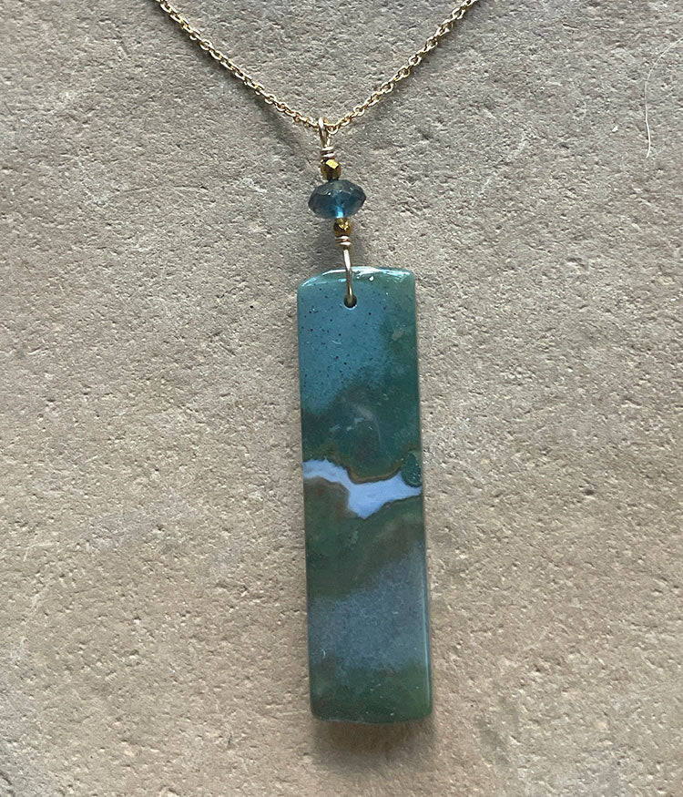 Indian Agate Pendant Necklace