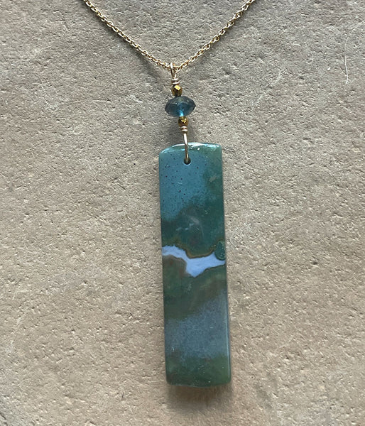Indian Agate Pendant Necklace