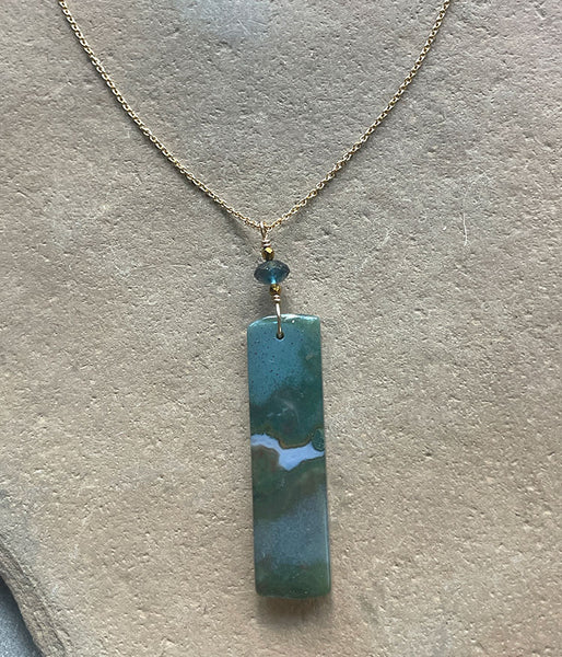 Indian Agate Pendant Necklace