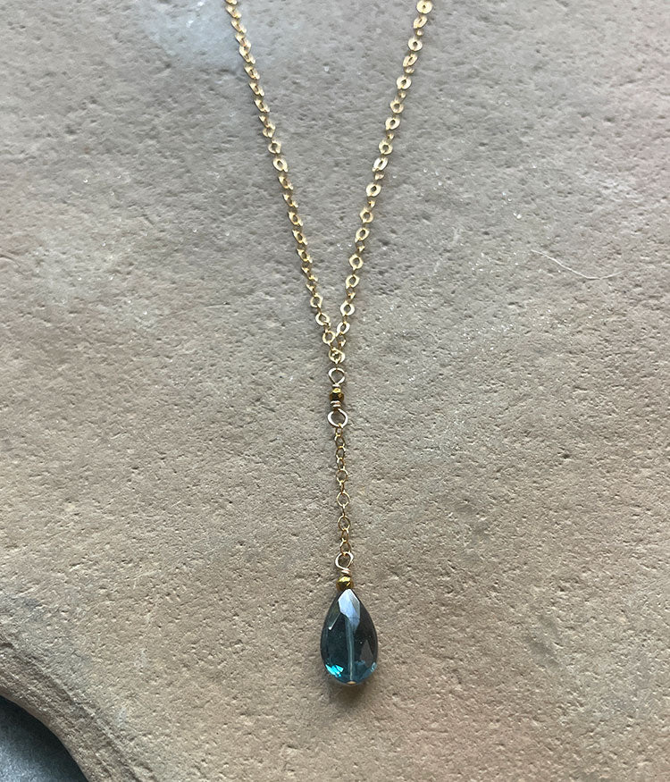 London Blue Y Necklace