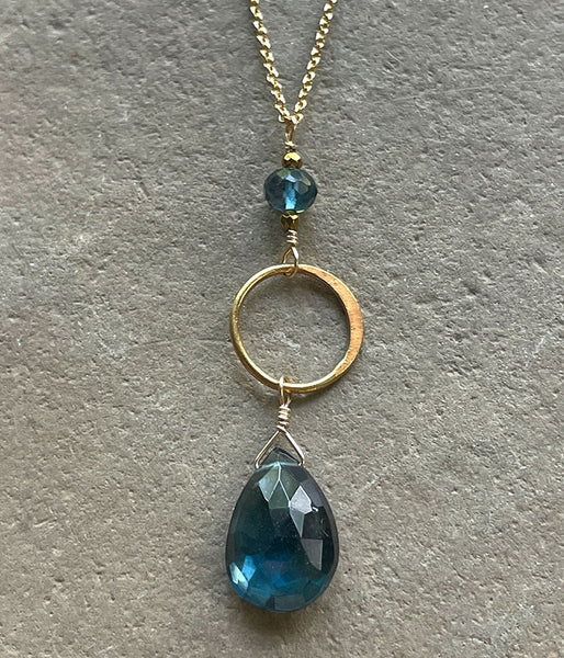 London Blue Drop Necklace
