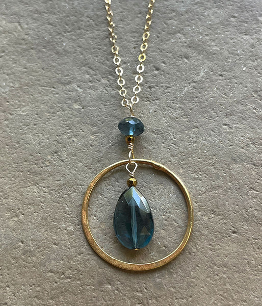 Teardrop Within Circle Necklace