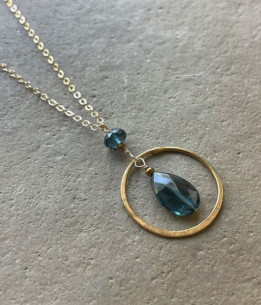 Teardrop Within Circle Necklace