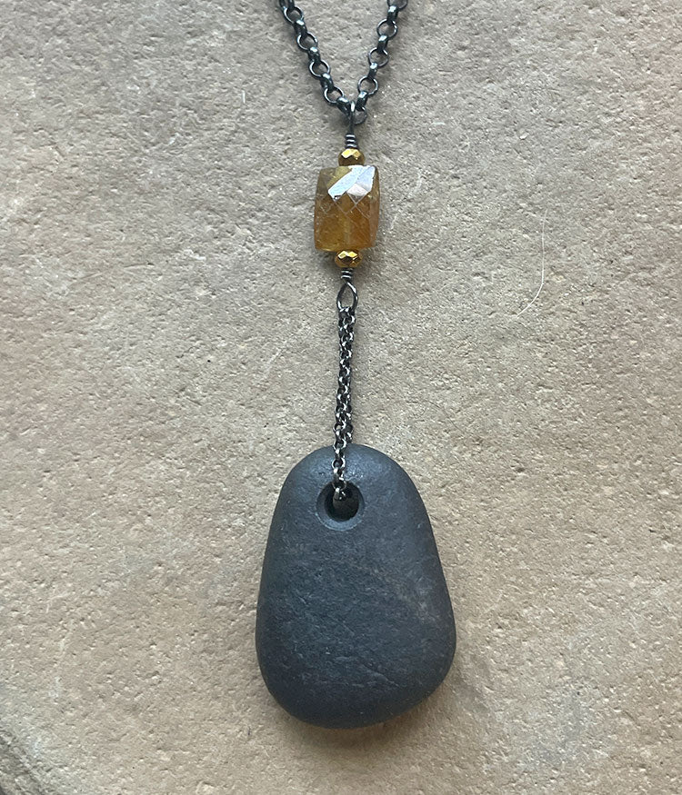 Hessonite Zen Necklace