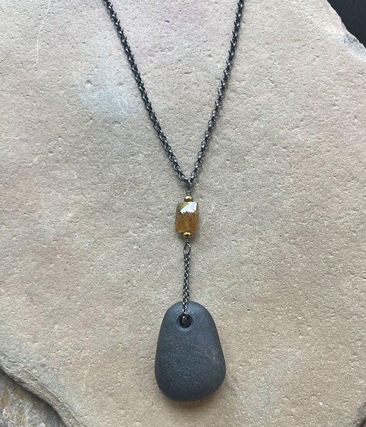 Hessonite Zen Necklace