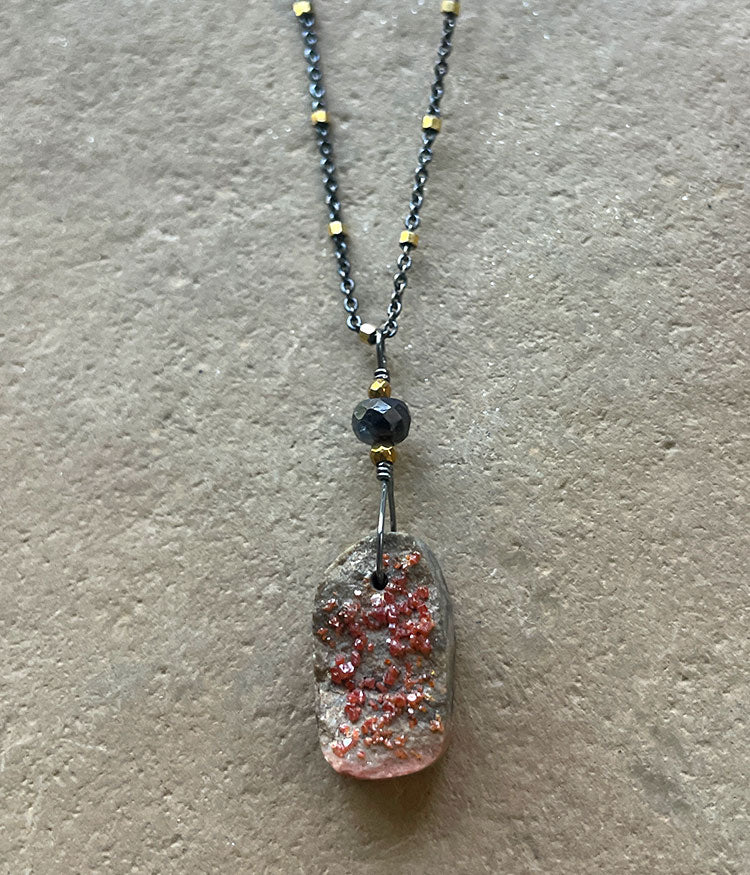 Garnet Druzy Necklace