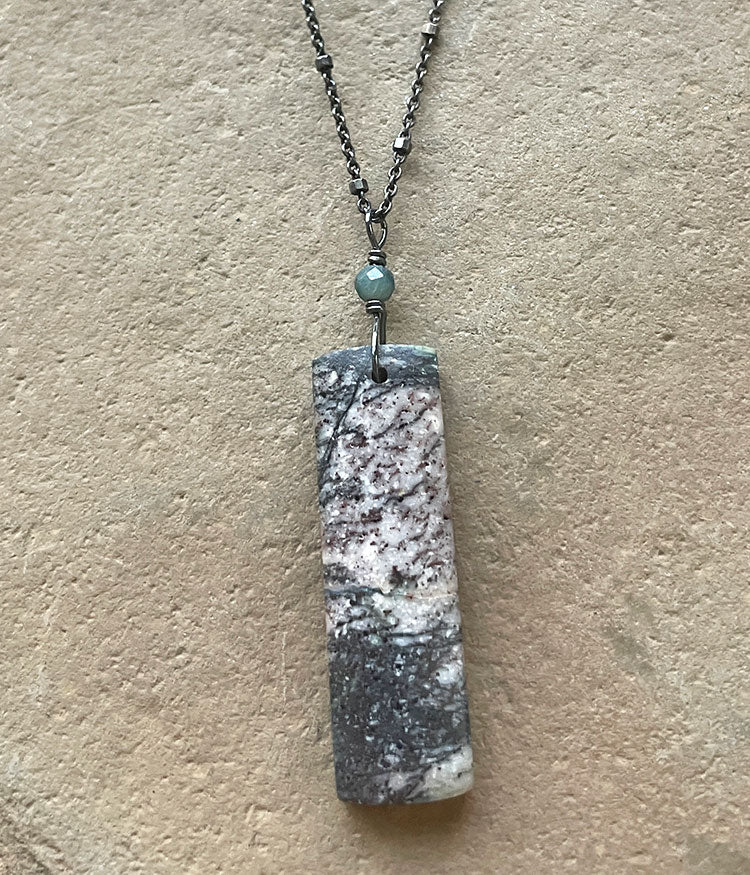 Lightning Azurite Drop Necklace