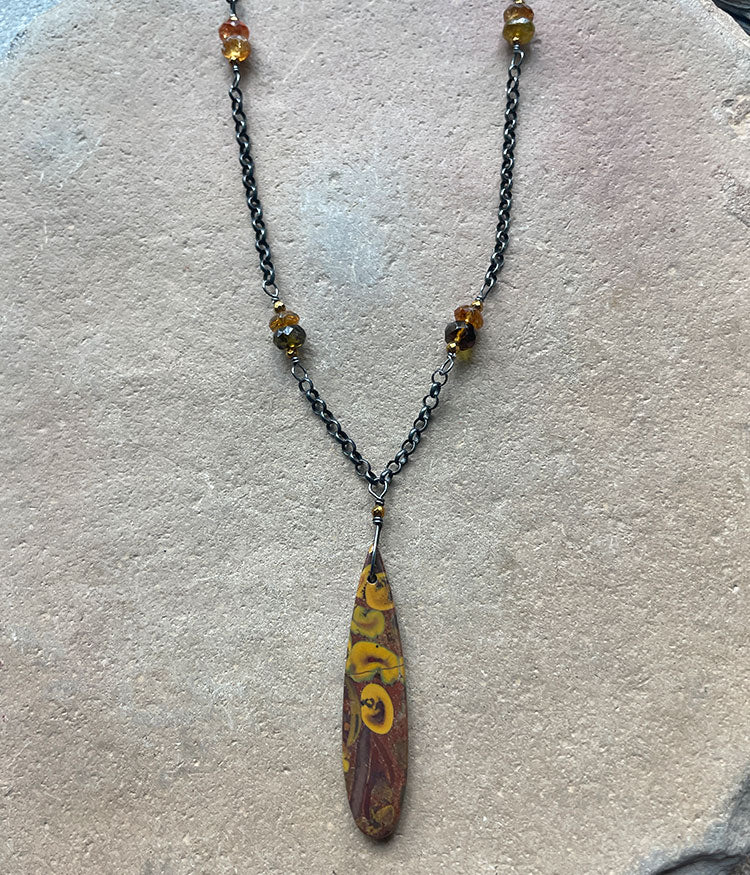 Fruit Jasper Chain Necklace
