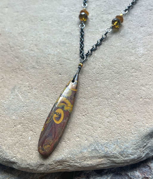 Fruit Jasper Chain Necklace