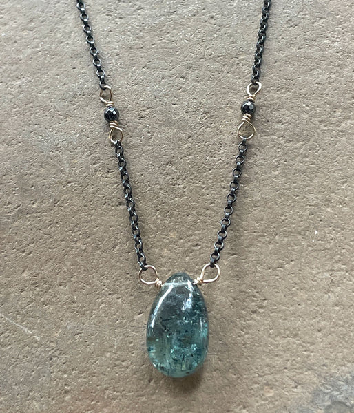 Kyanite Beaded Chain Necklace