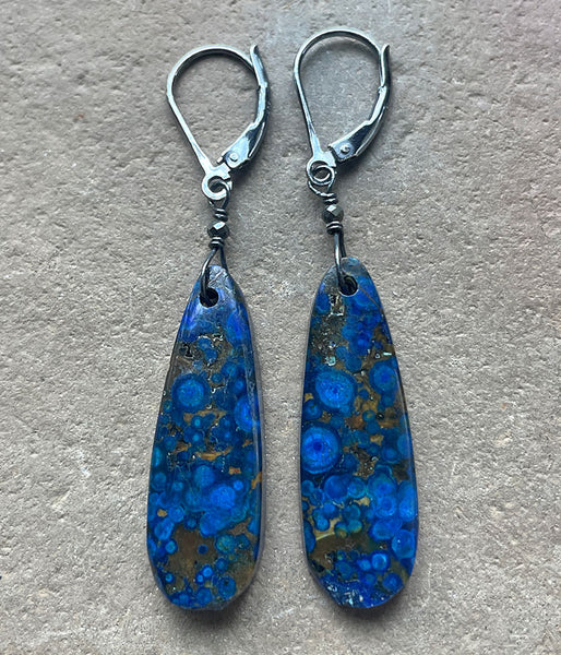 Dots of Azurite Earrings