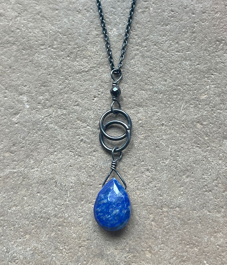 Lapis Infinity Necklace